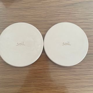 ソイル(SOIL)のsoil 珪藻土　コースター　2枚 セット　ピンク(テーブル用品)