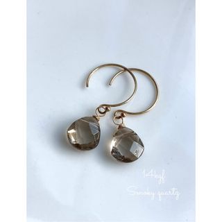 14kgf/Smoky quartzピアス(ピアス)