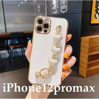 iPhone 12pro max ケース ホワイト  カバー 韓国 かわいい 白(iPhoneケース)