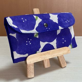 ハンドメイド　花柄　通帳ケース　マルチポーチ(ポーチ)