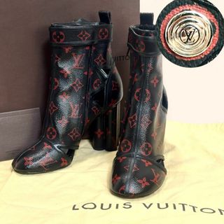 ルイヴィトン(LOUIS VUITTON)の☆人気モデル☆ルイヴィトン モノグラム 限定ブーツ フラワーヒール 23.5cm(ブーツ)