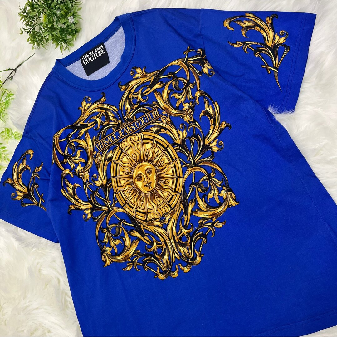 VERSACE ヴェルサーチ Tシャツ XXL サンバースト バロック 総柄