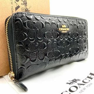 コーチ(COACH)のコーチ シグネチャー デボスドパテントレザー 長財布 60310(財布)