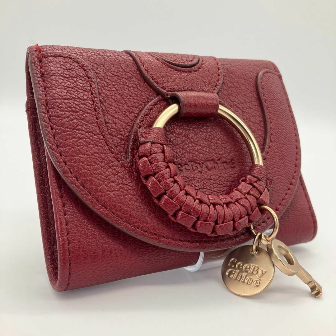SEE BY CHLOE(シーバイクロエ)のシーバイクロエ 三つ折り財布 HANA MINI TRI FOLD レザー 赤 レディースのファッション小物(財布)の商品写真