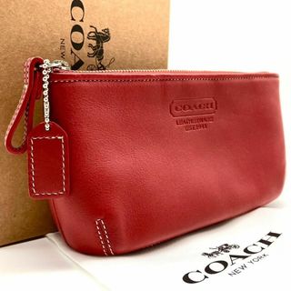 コーチ(COACH)のコーチ 小物入れ ポーチ マルチポーチ コスメポーチ レザー レッド 60311(その他)