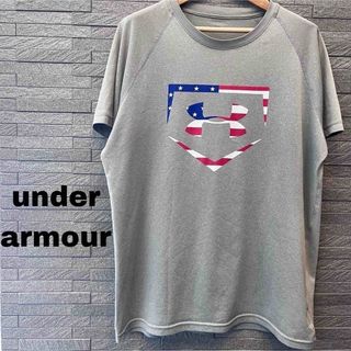 ザラ(ZARA)のアンダーアーマー メンズ アメリカンフラッグ プリントTシャツ レディース(Tシャツ/カットソー(半袖/袖なし))