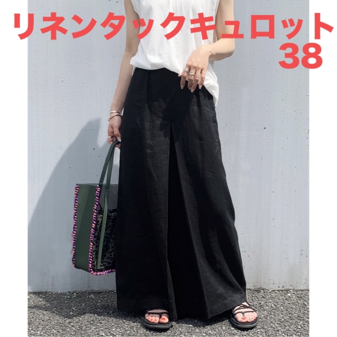 JOURNAL STANDARD(ジャーナルスタンダード)のJOURNAL STANDARD ◆リネンタックキュロット◆ブラック◆38 レディースのパンツ(その他)の商品写真