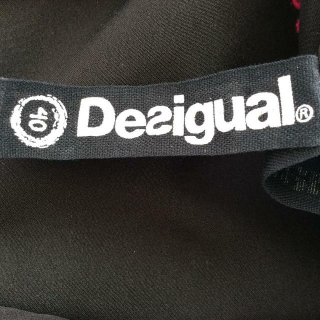 DESIGUAL(デシグアル)のDesigual(デシグアル) ワンピース サイズ40 XL レディース - 黒×グリーン×マルチ Vネック/ノースリーブ/ひざ丈/花柄 レディースのワンピース(その他)の商品写真