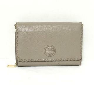 トリーバーチ(Tory Burch)のTORY BURCH(トリーバーチ) 財布 - グレー ショルダーウォレット レザー(財布)