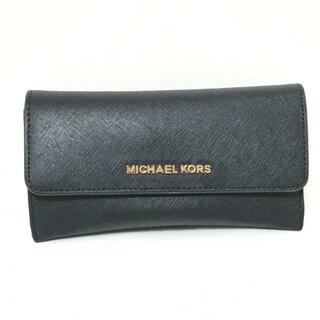 マイケルコース(Michael Kors)のMICHAEL KORS(マイケルコース) 長財布 - 黒 レザー(財布)