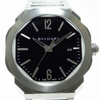 ブルガリ(BVLGARI)のBVLGARI(ブルガリ) 腕時計美品  オクト ローマ OC41S メンズ SS/裏スケ 黒(その他)