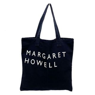 マーガレットハウエル(MARGARET HOWELL)のMargaretHowell(マーガレットハウエル) トートバッグ - 黒×白 コットン(トートバッグ)