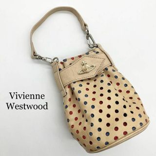 ヴィヴィアンウエストウッド(Vivienne Westwood)の【希少】ヴィヴィアンウエストウッド ミニバッグ 水玉 ポーチ オーブ 巾着(ハンドバッグ)