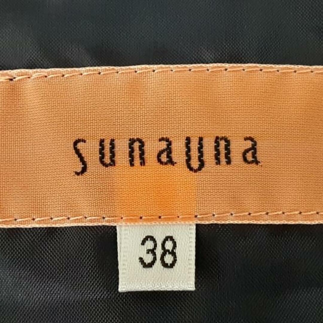 SunaUna(スーナウーナ)のSunaUna(スーナウーナ) ワンピース サイズ38 M レディース美品  - ダークネイビー スリットネック/半袖/ひざ丈 レディースのワンピース(その他)の商品写真