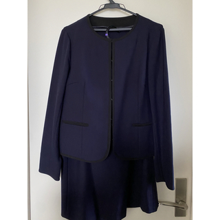 アールユー(RU)の【RU】紺　スーツ　ジャケット　スカート　セットアップ　LL(スーツ)