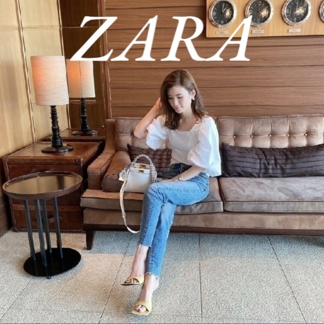 ZARA(ザラ)のZARA　テクスチャーヒールミュール　サンダル レディースの靴/シューズ(ハイヒール/パンプス)の商品写真