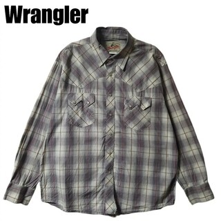ラングラー(Wrangler)のWrangler　ラングラー　ウエスタンシャツ　チェック柄　サイズL(シャツ)