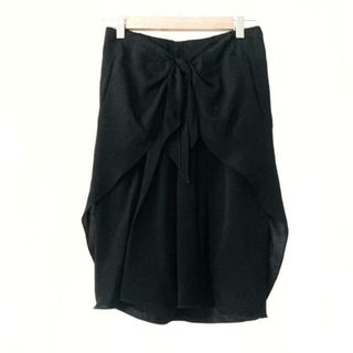 3.1 Phillip lim(スリーワンフィリップリム) スカート サイズ0 XS レディース - 黒 ひざ丈/シルク/リボン