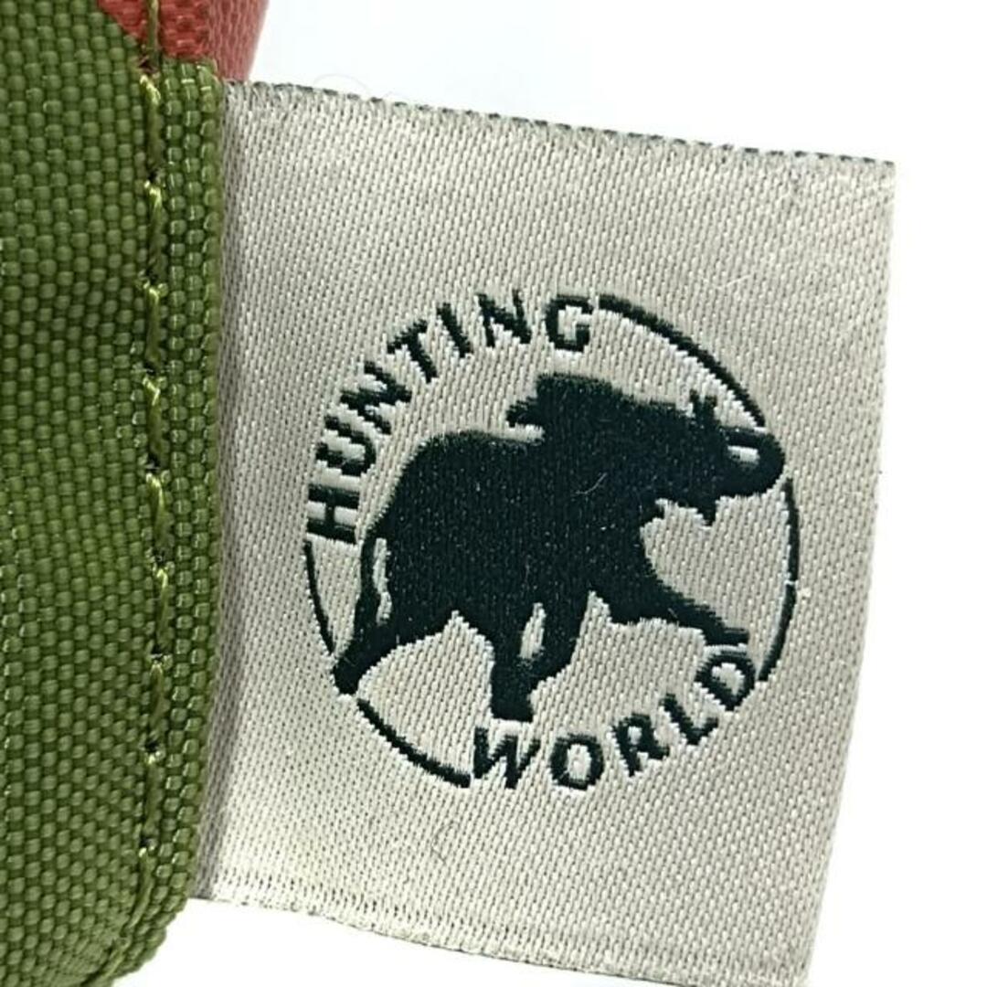 HUNTING WORLD(ハンティングワールド)のHUNTING WORLD(ハンティングワールド) トートバッグ美品  - グリーン×マルチ リバーシブル/BORNEO TRUST ナイロン×キャンバス レディースのバッグ(トートバッグ)の商品写真