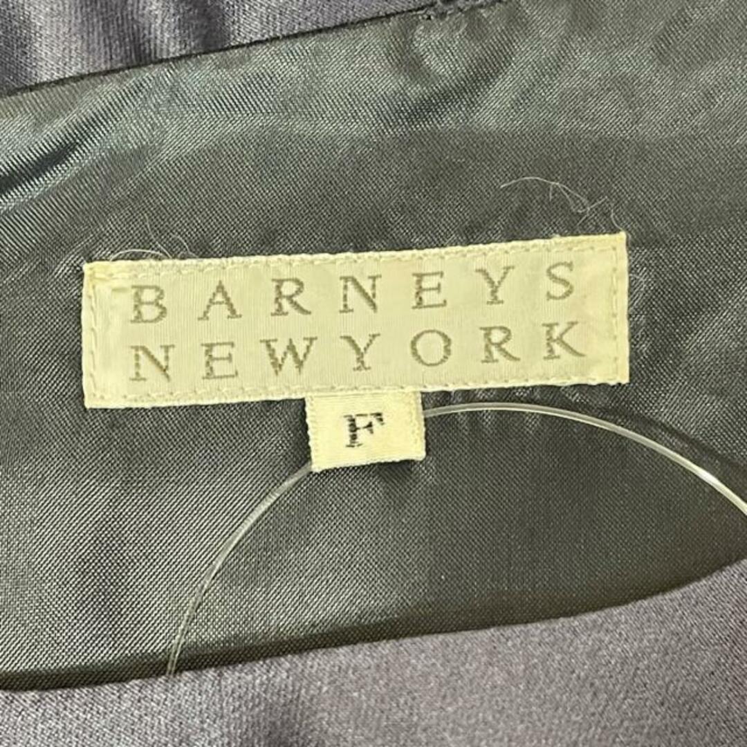 BARNEYS NEW YORK(バーニーズニューヨーク)のBARNEYSNEWYORK(バーニーズ) ワンピース サイズF  F レディース美品  - ダークネイビー×黒 半袖/ロング/リボン/レース レディースのワンピース(その他)の商品写真