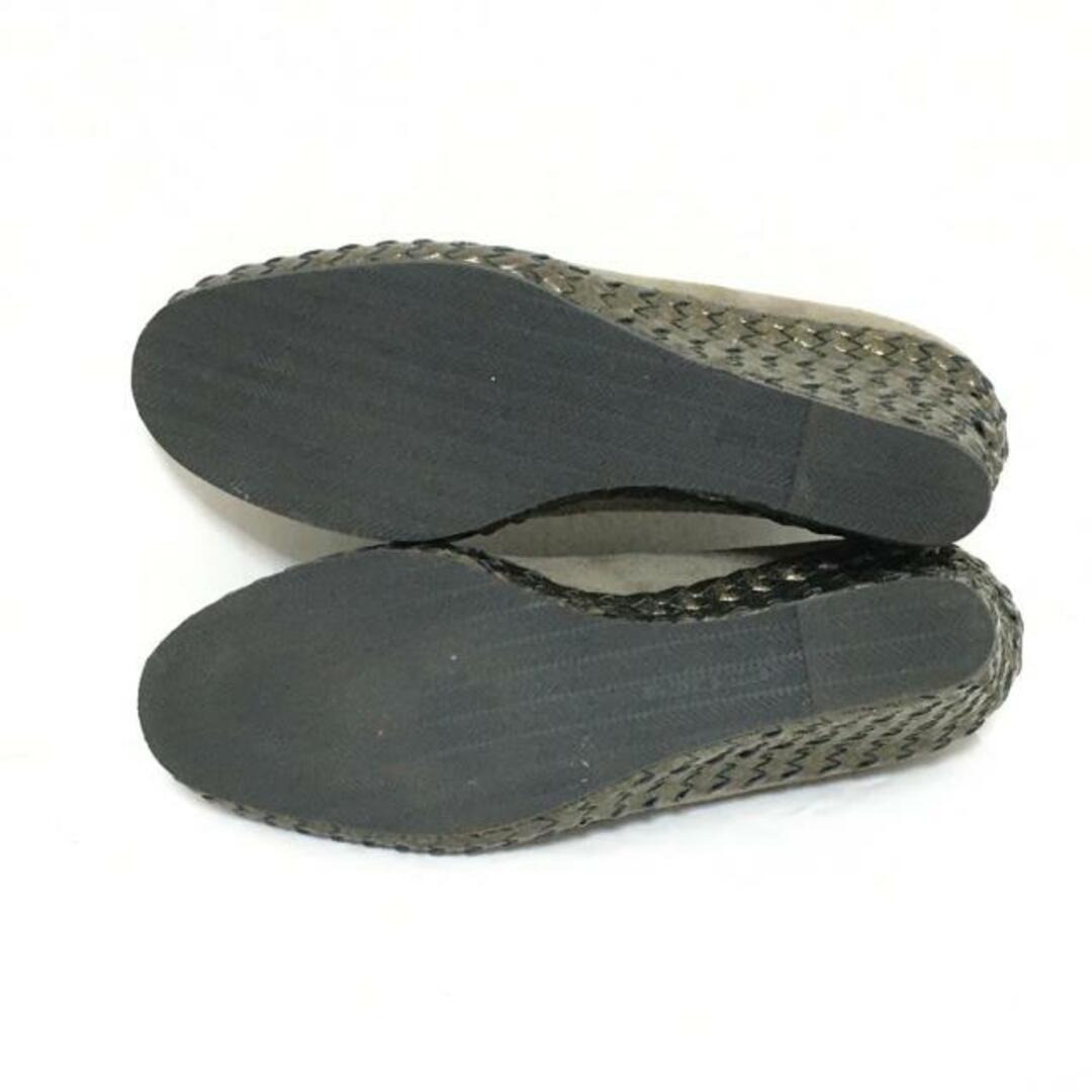 BRUNOMAGLI(ブルーノマリ)のBRUNOMAGLI(ブルーノマリ) パンプス 34 1/2 レディース - ダークグレー ウェッジソール/編み込み スエード×エナメル（レザー） レディースの靴/シューズ(ハイヒール/パンプス)の商品写真