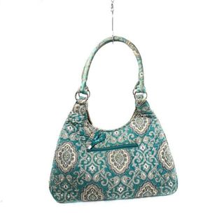 ヴェラブラッドリー(Vera Bradley)のVera Bradley(ベラブラッドリー) トートバッグ - ライトグリーン×白×マルチ ペイズリー柄/キルティング コットン(トートバッグ)