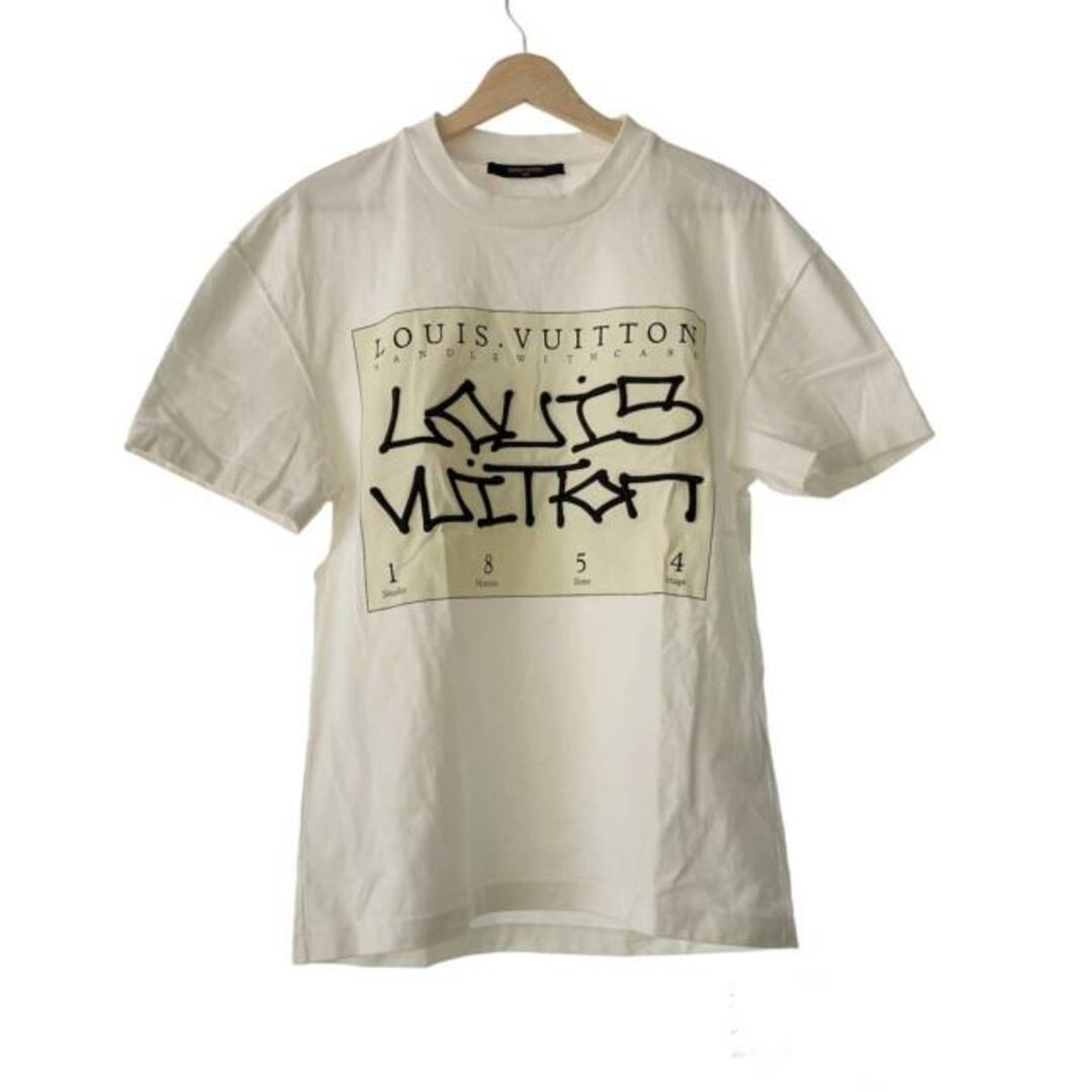 LOUIS VUITTON(ルイヴィトン) 半袖Tシャツ サイズXS メンズ - RM222 DT3 HNY75W 白×アイボリー×黒 クルーネック/HANDLEWITHCARE