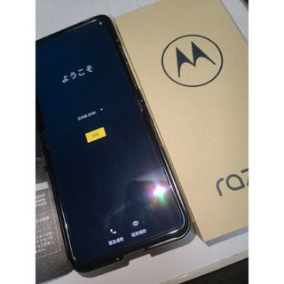 モトローラ(Motorola)の新品同様、MOTOROLA moto razr 40SIMフリー*セージグリーン(スマートフォン本体)