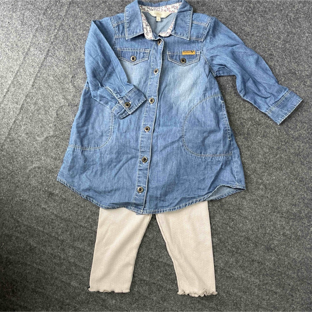 HusHush(ハッシュアッシュ)のワンピースとスパッツ　90 キッズ/ベビー/マタニティのキッズ服女の子用(90cm~)(ワンピース)の商品写真