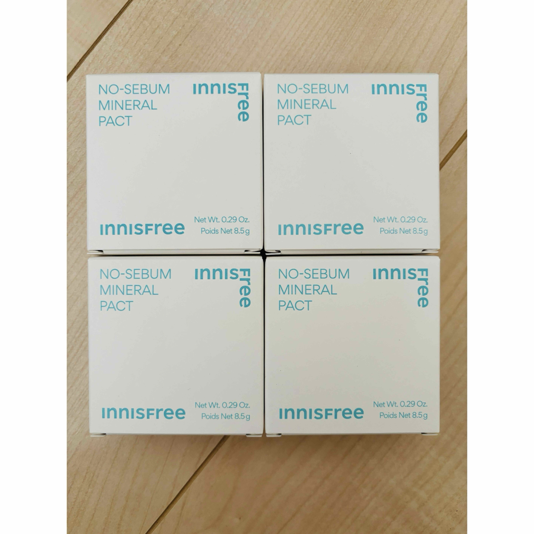 Innisfree(イニスフリー)の【次回発送3/25】イニスフリー ノーセバム ミネラルパクトS 8.5g×4 コスメ/美容のベースメイク/化粧品(フェイスパウダー)の商品写真