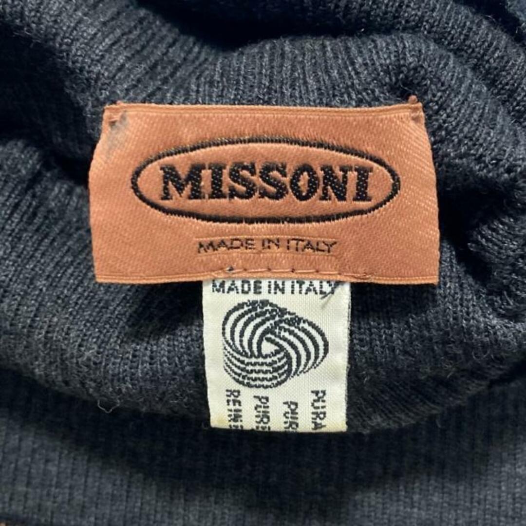 MISSONI(ミッソーニ)のMISSONI(ミッソーニ) 長袖セーター サイズ46 L レディース - ダークグレー×ダークブラウン×マルチ タートルネック レディースのトップス(ニット/セーター)の商品写真