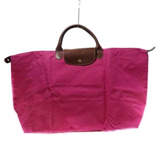 ロンシャン(LONGCHAMP)のLONGCHAMP(ロンシャン) ボストンバッグ ル・プリアージュオリジナル 1624089818 ピンク×ブラウン 折りたたみ/本体ロックなし ナイロン×レザー(ボストンバッグ)