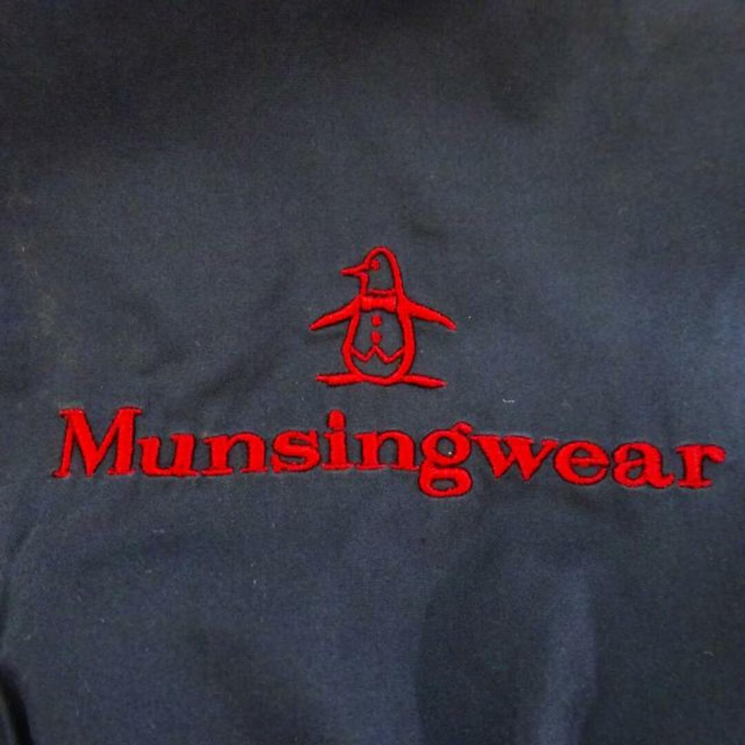 Munsingwear(マンシングウェア)のMunsingwear(マンシングウェア) ブルゾン サイズL メンズ - ダークネイビー×白 長袖/プルオーバー/春/秋 メンズのジャケット/アウター(ブルゾン)の商品写真