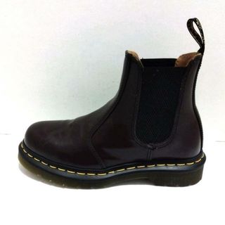 ドクターマーチン(Dr.Martens)のDr.Martens(ドクターマーチン) ショートブーツ レディース - ダークブラウン×黒 サイドゴア レザー(ブーツ)