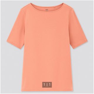 ユニクロ(UNIQLO)のストレッチコットンボートネックT 半袖　UNIQLO(Tシャツ(半袖/袖なし))