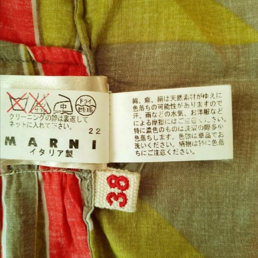 Marni(マルニ)のMARNI(マルニ) ノースリーブカットソー サイズ38 S レディース美品  - ダークブラウン×レッド×マルチ レディースのトップス(カットソー(半袖/袖なし))の商品写真