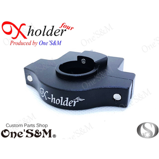 アルミ製 Xホルダーfour CNCアルミ削り出し エックスホルダー4 黒色(パーツ)