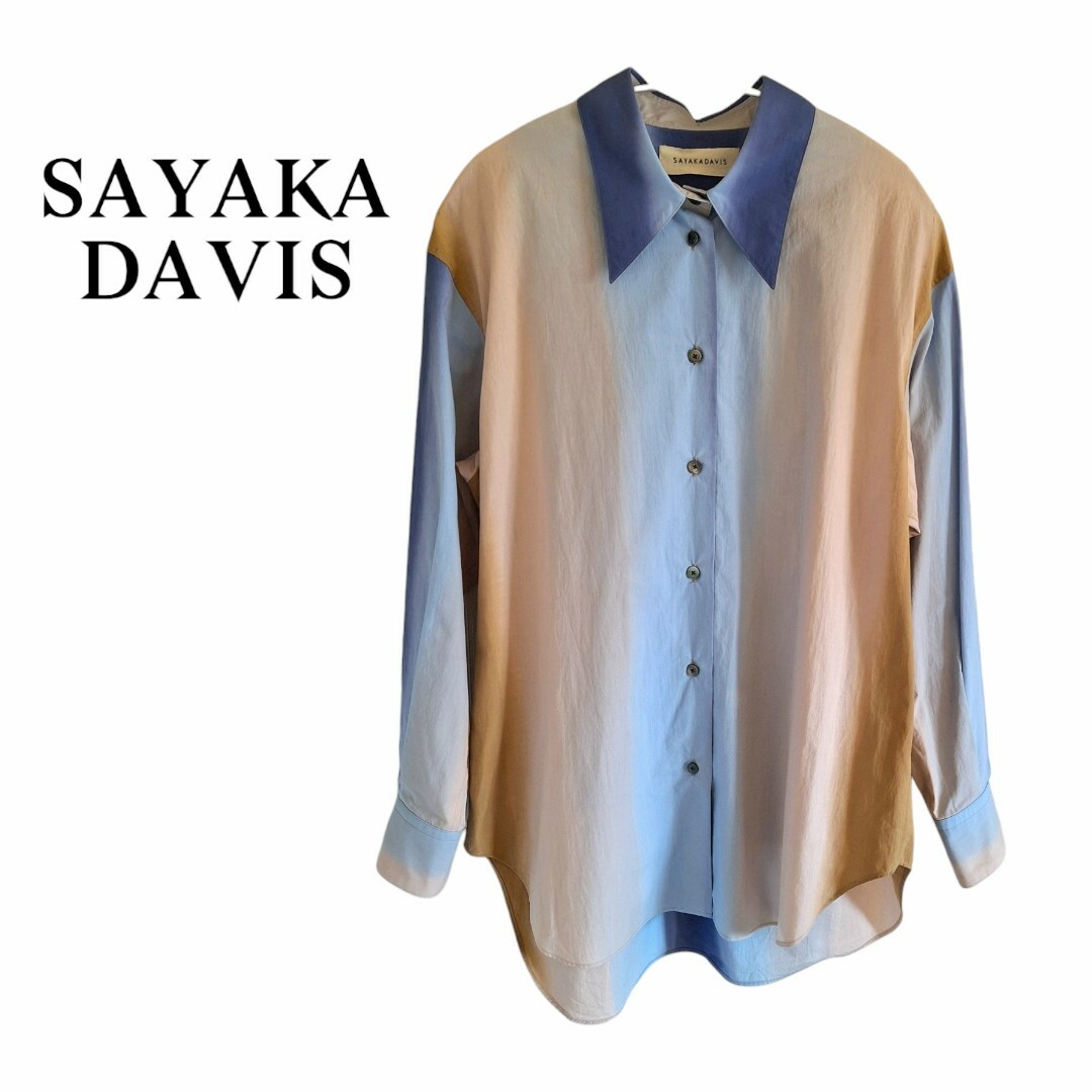 SAYAKA DAVIS(サヤカディヴィス)のSAYAKA DAVIS サヤカディヴィス グラデーション シャツ ブラウス レディースのトップス(シャツ/ブラウス(長袖/七分))の商品写真