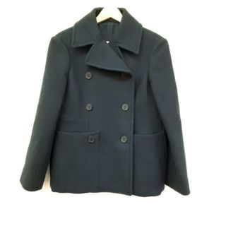 ジルサンダー(Jil Sander)のJILSANDER(ジルサンダー) Pコート サイズ36 S レディース美品  - ダークネイビー 長袖/冬(ピーコート)