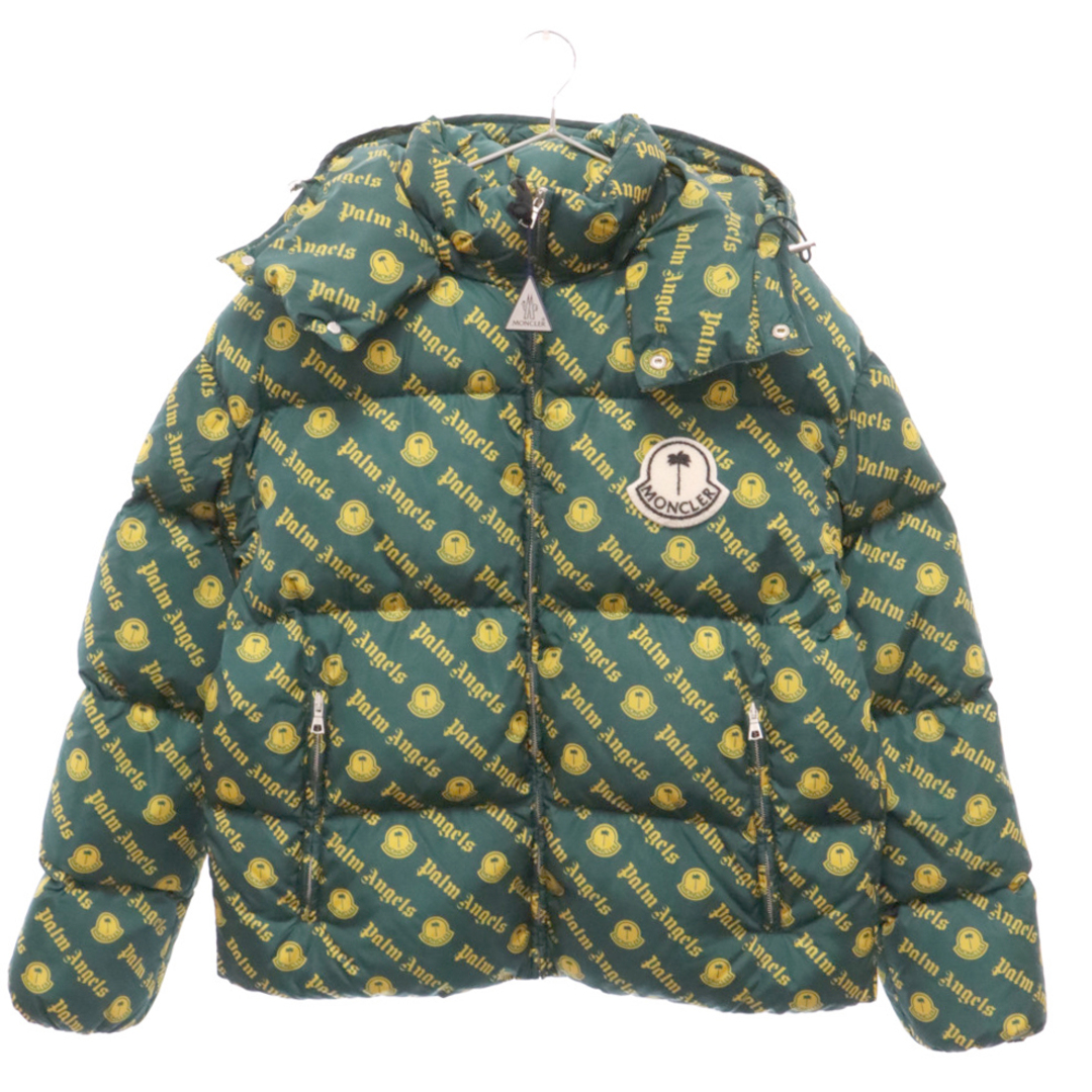 MONCLER(モンクレール)のMONCLER モンクレール 22AW×PALM ANGELS THOMPSON JACKET×パームエンジェルス 総柄 ダウンジャケット グリーン H209L1A00018 M2583 メンズのジャケット/アウター(ダウンジャケット)の商品写真