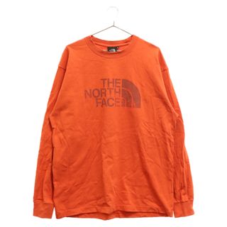 ザノースフェイス(THE NORTH FACE)のTHE NORTH FACE ザノースフェイス 21AW L/S ORGANIC CAMP TEE NT82132 ロングスリーブオーガニックキャンプティー ロゴプリントカットソー オレンジ(Tシャツ/カットソー(七分/長袖))