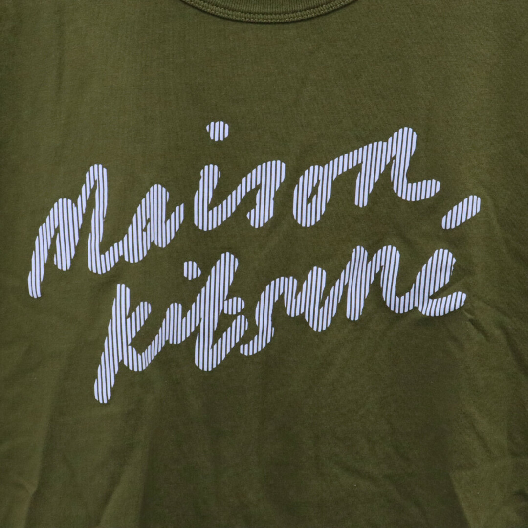 MAISON KITSUNE'(メゾンキツネ)のMAISON KITSUNE メゾンキツネ Logo Print S/S Tee ロゴプリント 半袖Tシャツ カットソー カーキ メンズのトップス(Tシャツ/カットソー(半袖/袖なし))の商品写真