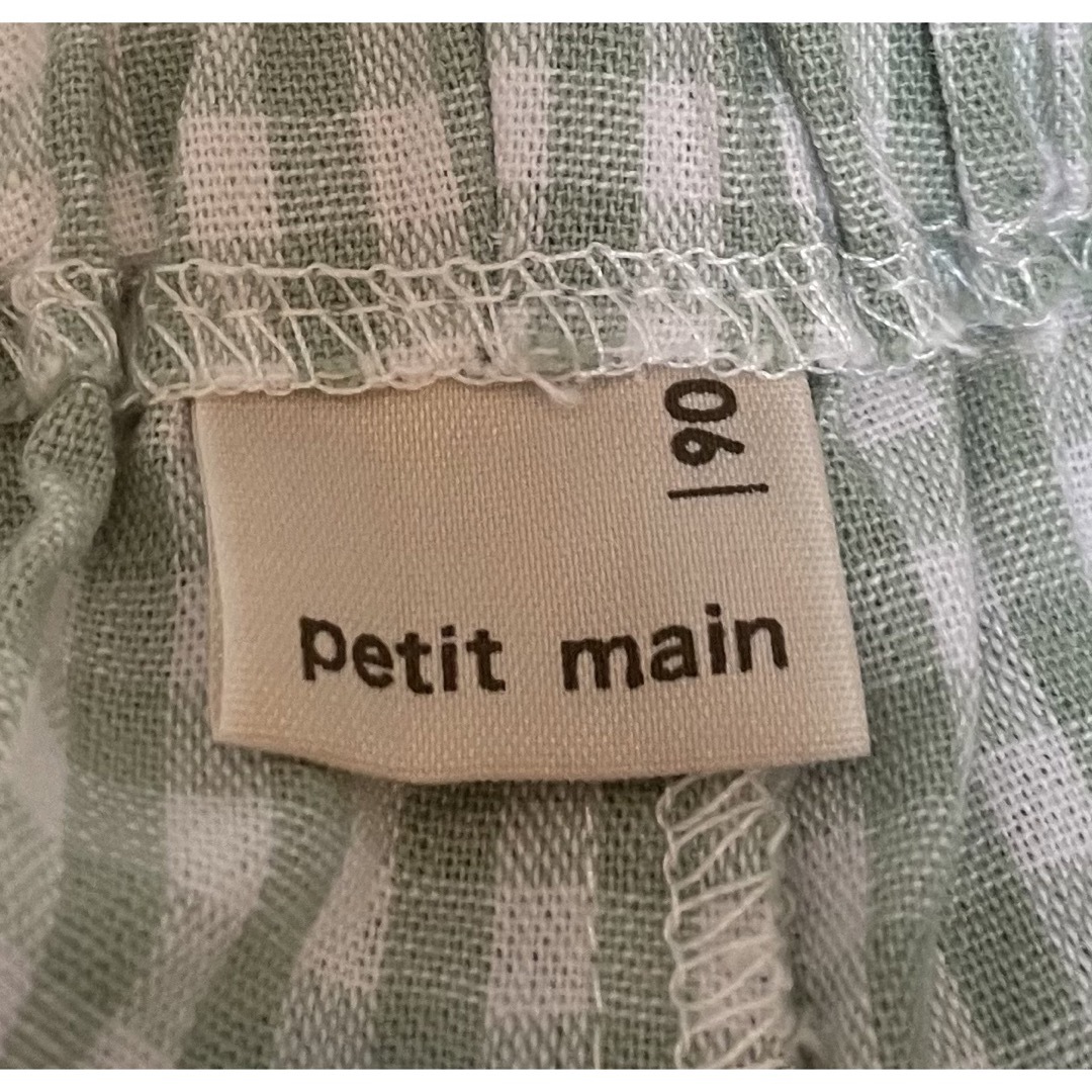 petit main(プティマイン)の人気　着1 petit mainプティマイン　チェックミッフィーパンツ90㎝ キッズ/ベビー/マタニティのキッズ服女の子用(90cm~)(パンツ/スパッツ)の商品写真