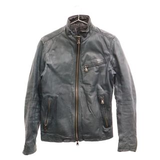 SHELLAC シェラック Cow Leather Jacket カウレザー シングルライダースジャケット グリーン SD-2012