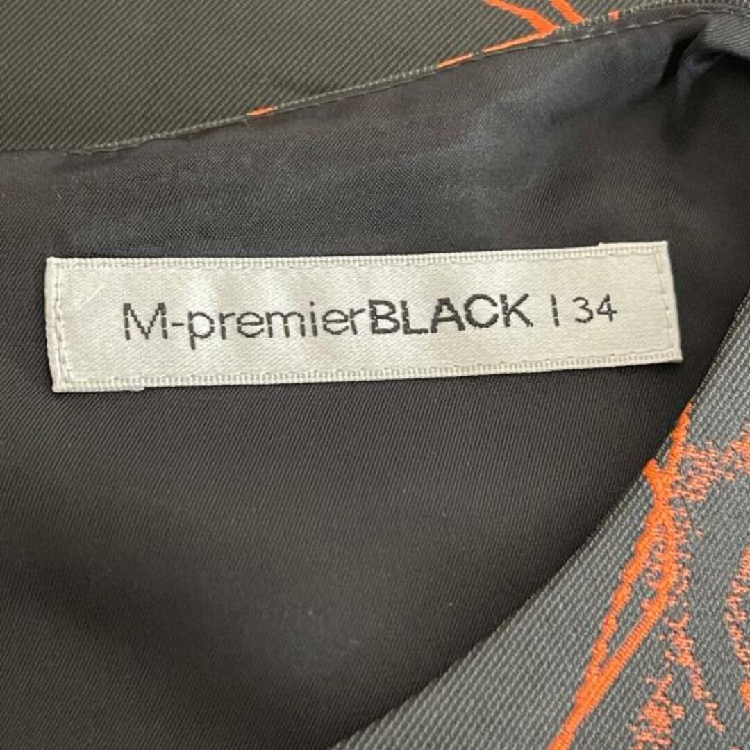 M-premierBLACK(エムプルミエブラック) ワンピース サイズ34 S レディース美品  - 黒×レッド クルーネック/ノースリーブ/ひざ丈 レディースのワンピース(その他)の商品写真