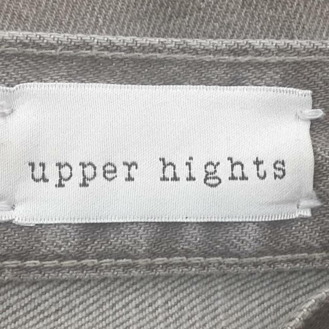 upper hights(アッパーハイツ) ジーンズ サイズ22 レディース - ライトグレー クロップド(半端丈)/ダメージ加工 レディースのパンツ(デニム/ジーンズ)の商品写真