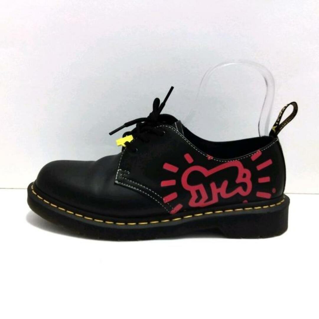 購入ネット Dr.Martens(ドクターマーチン) シューズ メンズ美品 - 黒×白×マルチ Keith Haringコラボ レザー