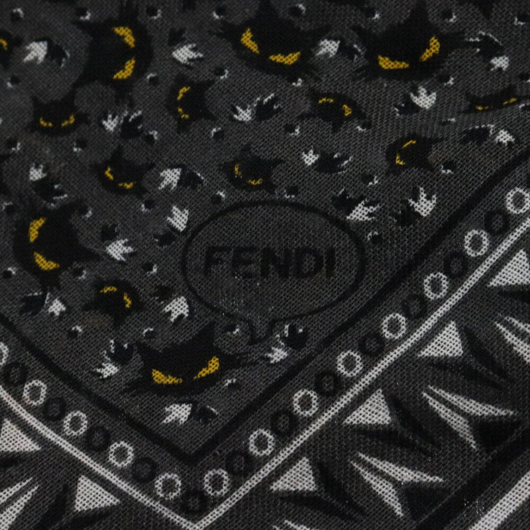 FENDI(フェンディ)のFENDI フェンディ カシミア混 ウールシルク 総柄 大判スカーフ ブラック 62142000 メンズのファッション小物(バンダナ/スカーフ)の商品写真