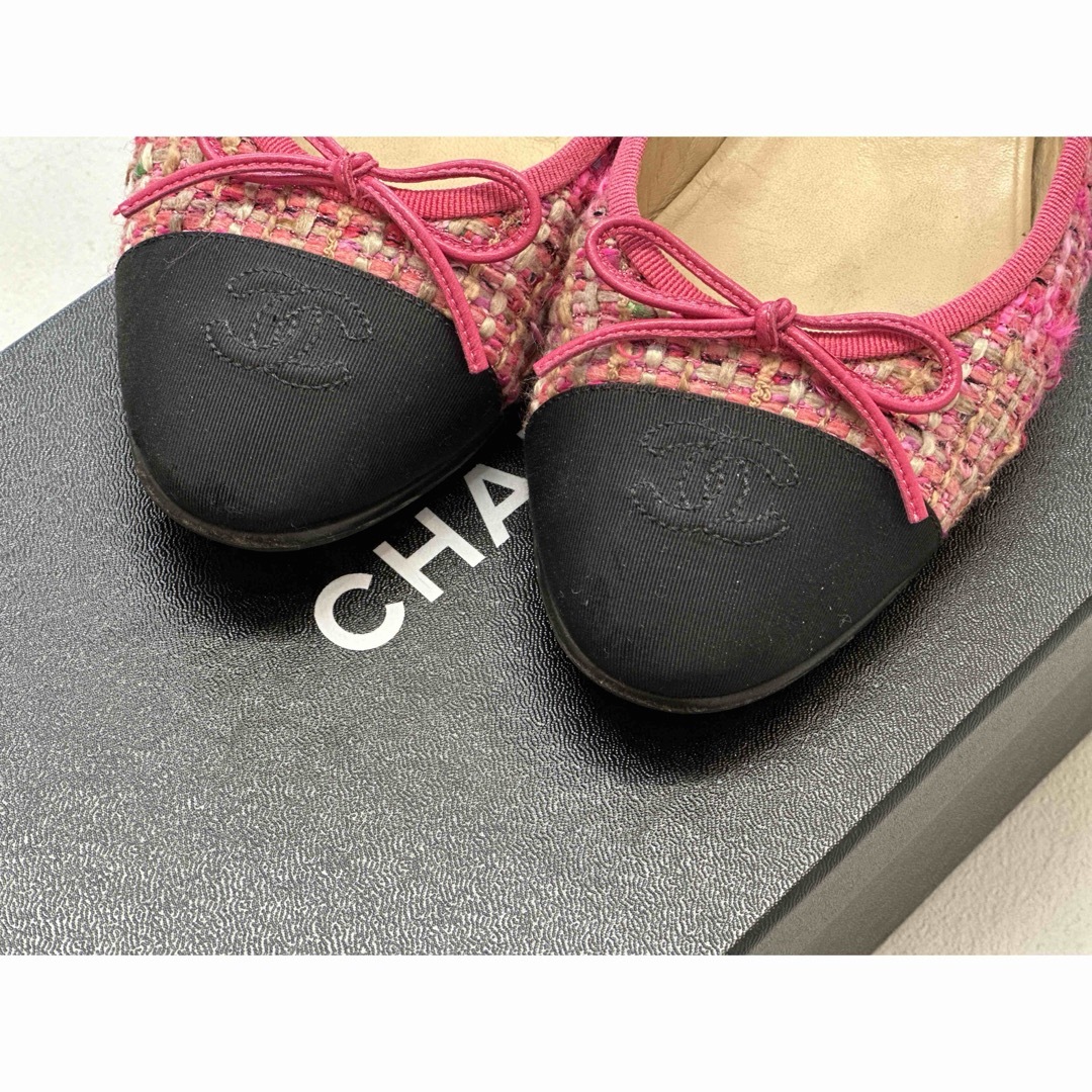 CHANEL(シャネル)のシャネル　ツイード　バレリーナ レディースの靴/シューズ(バレエシューズ)の商品写真