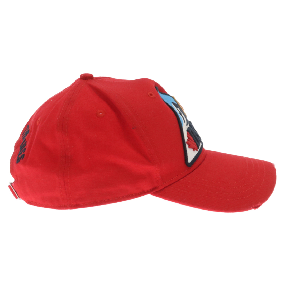 DSQUARED2(ディースクエアード)のDSQUARED2 ディースクエアード Embroidered Cap エンブロイド ロゴ刺繍 ベースボールキャップ レッド メンズの帽子(キャップ)の商品写真